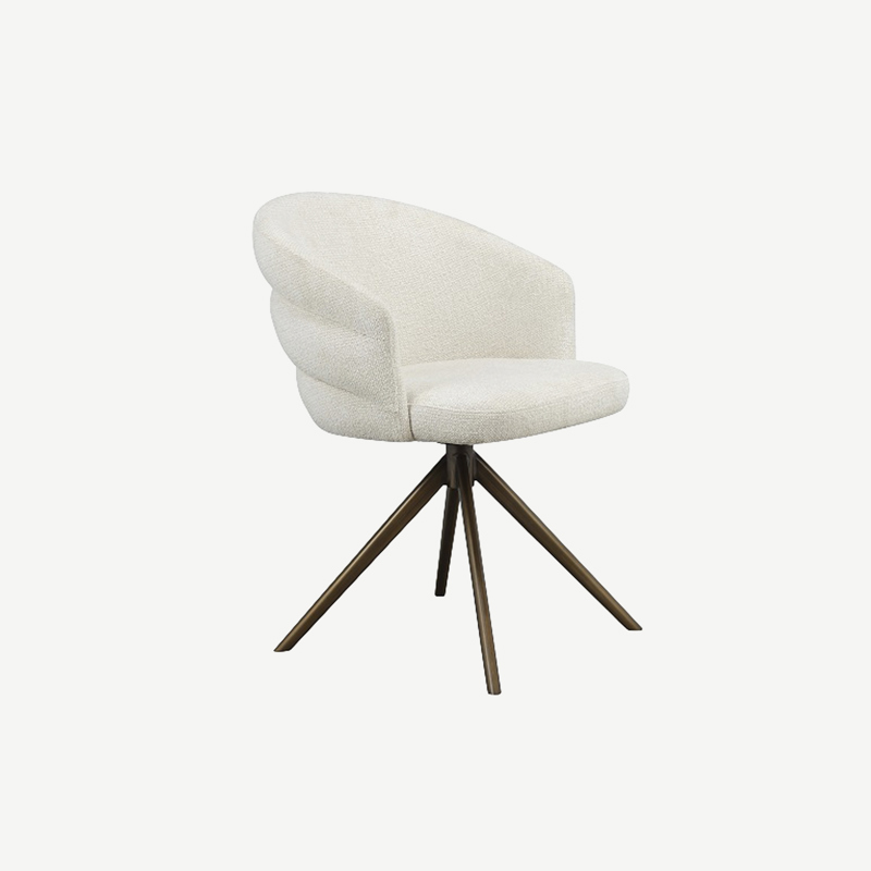 Cadeira beige bouclé
