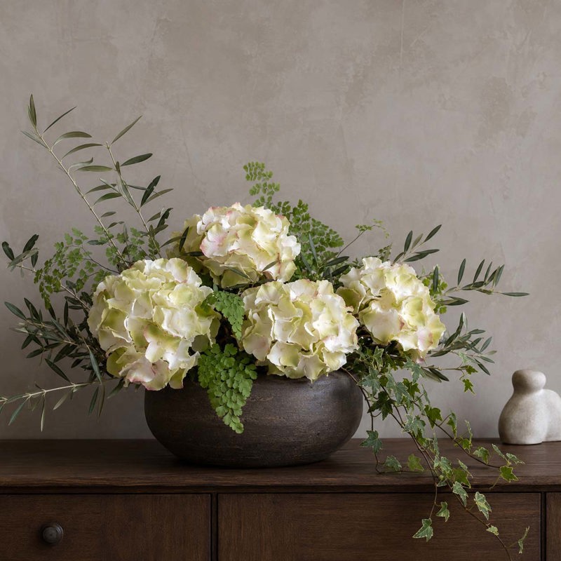 Hortênsia Verde e Rosa
