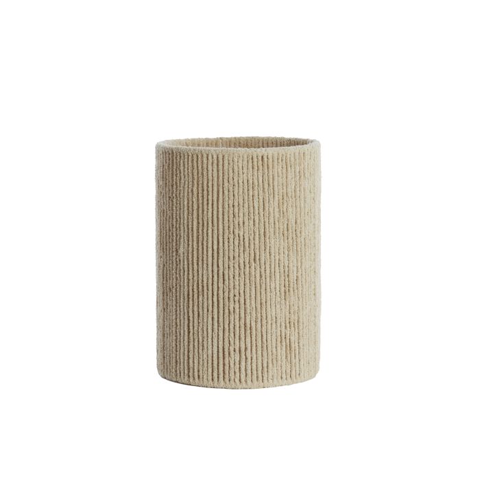 Abajur Cilíndrico Chenille Creme 25x36cm