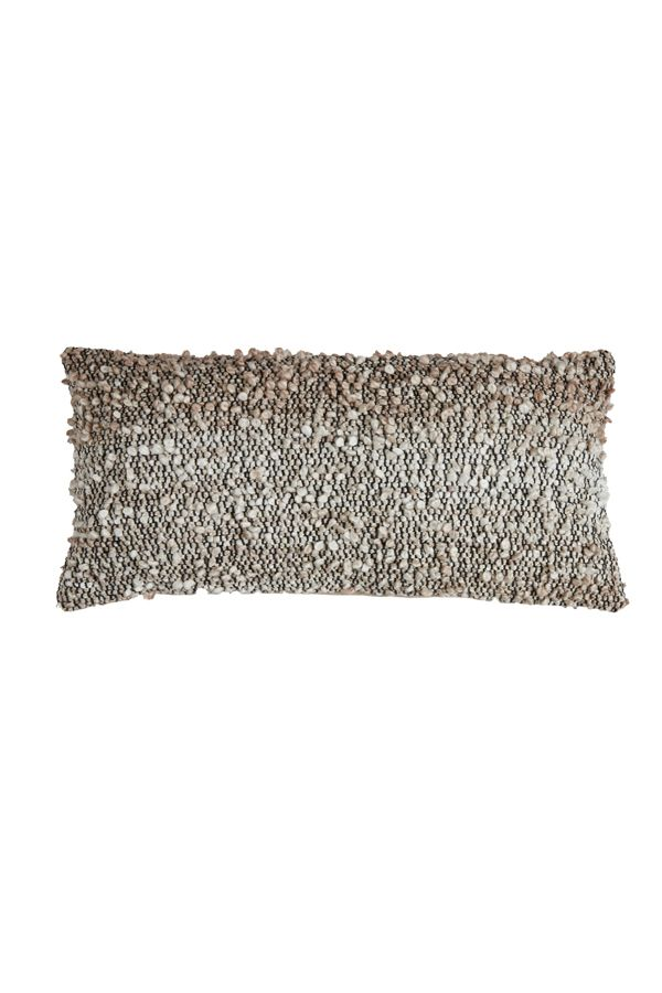 Almofada Retangular Castanha Bouclé 60x30