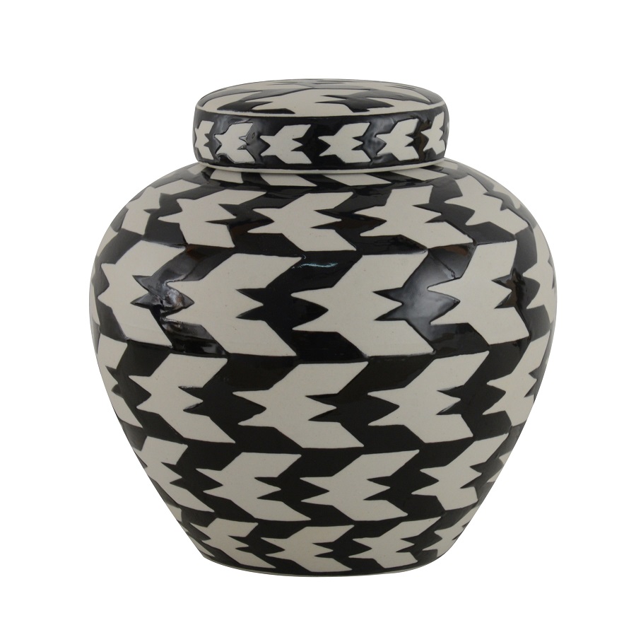 POTE CERÂMICA BLACK AND WHITE 23x15