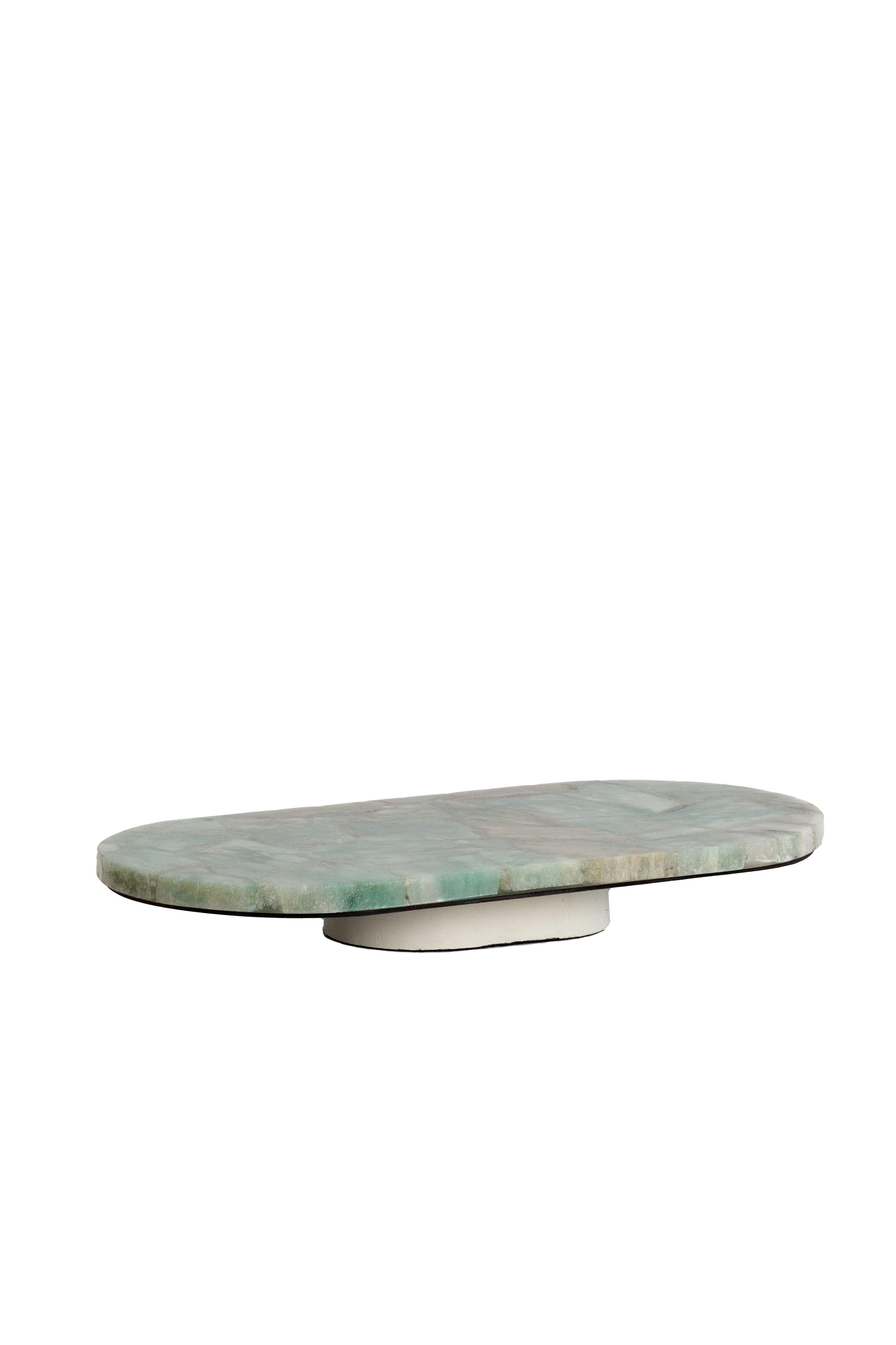 Prato Com Base Verde Agate 50x24x6