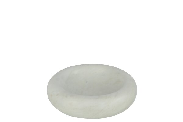 Tijela redonda de mármore branco 25cm